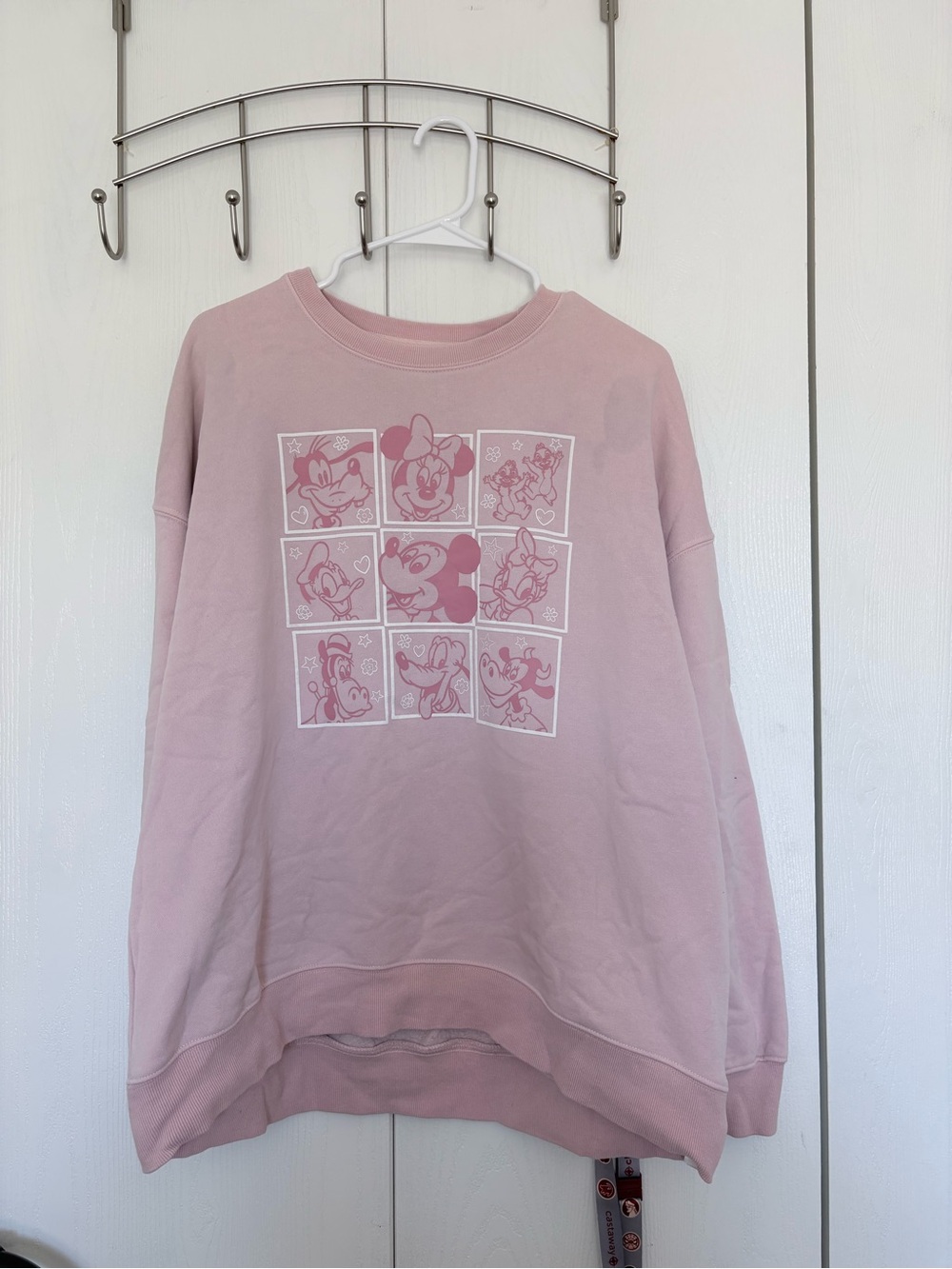 Pink Disney Graphic Sweatshirt - Women's Crewneck Sweater